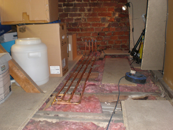 Plumbing in the loft