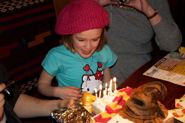 Kathryn and the cake.