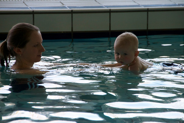 Abel's first swim